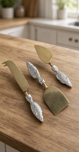 Ensemble de couteaux à fromage décoratifs avec manche artistique, outils de service en métal pour planches à fromage, présentations de table gastronomiques et divertissements à domicile - Product Image 3