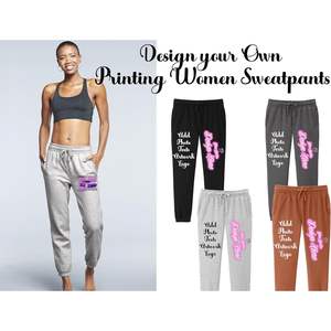 Pantalons de survêtement personnalisés pour femmes, impression personnalisée, modèle DT6110, ajouter un logo, des photos, des textes - Product Image 3