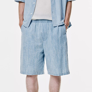 EQUEST GEAR Ensembles de jeans pour hommes en deux pièces, conçus avec soin, de haute qualité, chemises à manches courtes, shorts en jean, streetwear respirant - Product Image 5