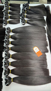 Prix de gros sur les paquets de cheveux bruts vietnamiens raides de qualité 12A Options de couleur noire naturelle disponibles - Product Image 3