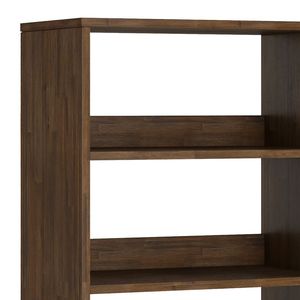 Inseguire libreria alta in stile rustico naturale invecchiato marrone elegante ed elegante libreria - Product Image 2