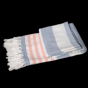 ผ้าขนหนูชายหาดฟูต้าผ้าฝ้ายรีไซเคิลลายทางสีสันตามสั่ง หรูหรา ซึมซับน้ำได้ดี แห้งเร็ว ราคาโรงงานโดยตรง - Product Image 4