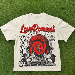 T-shirt en coton noir pour homme Broken Hearts At Play, style streetwear, col rond, manches courtes, imprimé, coupe classique, vente en gros personnalisée - Product Image 2