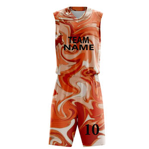 Conjuntos de Camiseta y Pantalones Cortos de Baloncesto Sublimados Personalizados, Uniformes de Baloncesto para Hombre de Secado Rápido - Product Image 1