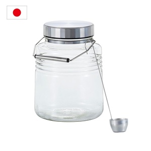 Envase MC de 1L-4L, Botella de Vidrio para Alimentos con Tapa Metálica, Productos Hechos en Japón, Vidrio para Refrescos, Acero Inoxidable - Product Image 1