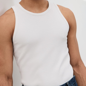 ODM Customize Regular Hip Hop Men's Muscle Tank <b>Top</b> Soft Cotton Polyester <b>Sleeveless</b> Streetwear Tee <b>Summer</b> Gym Fit - Product Image 6