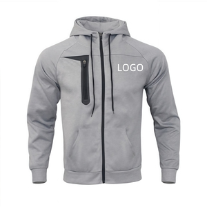 Ensemble de survêtements streetwear personnalisés sérigraphiés à capuche avec cordon de serrage, poches latérales, en polaire respirante, design 2-en-1, unis et vierges - Product Image 2