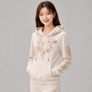 High Quality <b>Women</b> Embroidery <b>Hoodie</b> Custom Logo <b>Soft</b> Cotton Fleece Warm Breathable Pullover Casual Streetwear <b>Hoodie</b> For <b>Women</b> - Product Image 4