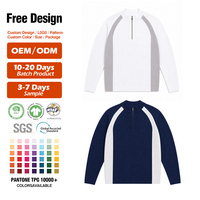 Pull en coton d'hiver pour homme avec logo personnalisé, style maillot de football ou de basketball, décontracté, tricoté, avec fermeture éclair quart de tour