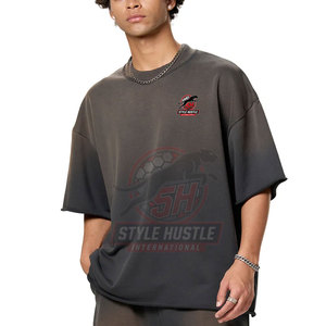 T-shirt effet soleil délavé de haute qualité, design OEM, en coton, fabriqué au Pakistan - Product Image 2