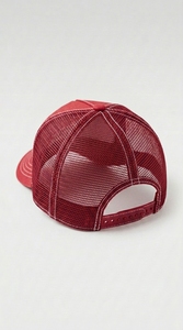 Casquette de baseball trucker vintage délavée en coton avec dos en maille, visière incurvée, surpiqûres contrastées, ajustable, style streetwear décontracté - Product Image 4