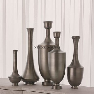 Set Of 3 Premium Quality Metal Made Modern Creative Designer Flower Vases <b>Table</b> <b>Top</b> Office And Home <b>Decoration</b> Accents Supplies - Product Image 6