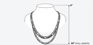 Divyoro Gold Plated Figaro <b>Chain</b> Necklace Unisex Classic Style Zinc Alloy Jewelry <b>Chain</b> - Product Image 5