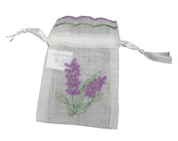 Pochette en organza brodée personnalisée avec logo, recyclable, douce, couleur lavande, avec cordon de serrage, pour sachets parfumés Scentsy, emballage cadeau