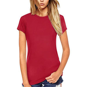 Camiseta de algodón pesado de manga corta con cuello redondo y hombros caídos para mujer, nueva moda al por mayor - Product Image 6