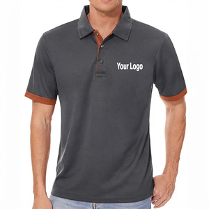 เสื้อเชิ้ตผู้ชาย OEM/ODM ผ้าฝ้ายปิเก้ถัก 100% ระบายอากาศได้ดี สัมผัสนุ่ม สวมใส่สบาย แบบลำลอง สีพื้น ปักโลโก้ตามสั่ง - Product Image 1
