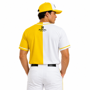 Camiseta de Béisbol de Manga Corta para Hombre, de Alta Calidad, Secado Rápido, Transpirable, 100% Poliéster, Ajuste Cómodo, Ronald Sports Winter - Product Image 4