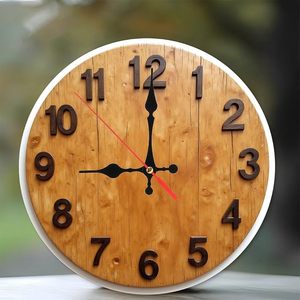 Rustic Live Edge Solid Wood Wall Clock Handmade Natural Wooden Decorative Silent Wall Clock for Living Room <b>Home</b> Office - Product Image 2