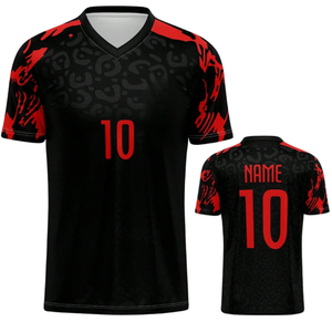 Nueva Camiseta de Fútbol Ligera y Transpirable para Adultos Unisex - Personalizable con Nombre y Color del Equipo, 100% Poliéster, Ropa Deportiva - Product Image 3