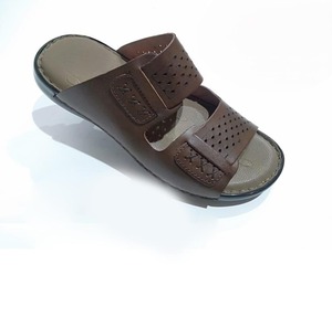 Men's Genuine Leather <b>Slides</b> PU Sole Breathable Summer <b>Slip</b>-On Fashion Trend 2026 Wholesale OEM Custom Logo New Style Footwears - Product Image 4