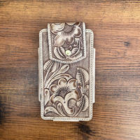Étui de téléphone portable en cuir repoussé à la main pour protéger le support de téléphone portable Sport Portable boucle de ceinture étui de téléphone en cuir véritable pour hommes