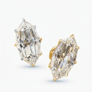 ต่างหูเพชรทรงมาร์คีส์ 4 กะรัต รับรองโดย IGI ตัวเรือนทองคำขาว 14K เครื่องประดับหรูหราสำหรับงานปาร์ตี้ เหมาะสำหรับผู้หญิง - Product Image 1