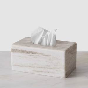 Best Seller Travertine Stone <b>Tissue</b> Box Cover Luxury Rectangular <b>Tissue</b> Holder Bathroom Decor - Product Image 3