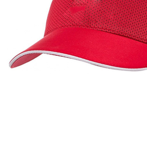 Casquette de golf unisexe en maille rouge avec visière, fermeture auto-agrippante réglable, couleur unie, style décontracté, printemps-été - Product Image 3