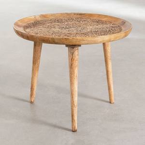 Vandana Terra Solace <b>Round</b> <b>side</b> <b>table</b> Ø60 cm in mango wood Nanup - Product Image 2