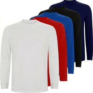 Wholesale Vintage Jersey 100% Cotton Long Sleeve Sport <b>T</b>-<b>shirt</b> with Pattern Customized Logo for Men Unisex Gym <b>Pack</b> of <b>5</b> - Product Image 2