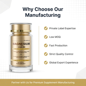 OEM Magnesium with Vitamin B6 Capsules Daily Dietary <b>Supplement</b> - Product Image 4