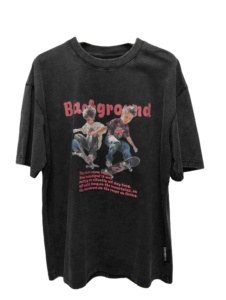 Camiseta Personalizada para Hombre, 100% Algodón, Diseño Sólido, Técnica de Lavado Ácido, Estampado Intenso, Estilo Formal, Impresión Serigráfica de Alta Calidad, Tallas Grandes - Product Image 2