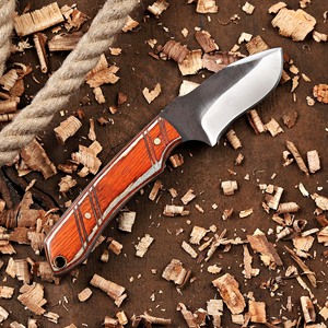 มีด EDC แบบใบตายติดปลอก Nordic Forge รุ่นสั่งทำพิเศษ ขนาด 6 นิ้ว ด้ามจับแบบ Full Tang สำหรับแล่เนื้อ ตั้งแคมป์ ล่าสัตว์ ผลิตจากเหล็ก 12c27 เกรดอุตสาหกรรม - Product Image 3