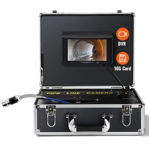 Endoscope industriel étanche IP68 de 165 pieds/50 m avec écran de 7 pouces, caméra d'inspection de canalisations, fonction DVR, 12 LED réglables pour égouts - Product Image 5