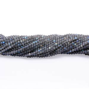 Cuentas Redondas Lisas de Labradorita AAA+ de 4mm-5mm, Labradorita Natural con Fuego Azul, Piedras Preciosas Semipreciosas Sueltas para la Fabricación de Joyas - Product Image 1