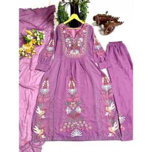 Ensemble élégant pour femmes, haut et bas bleus avec dupatta pour les fêtes, taille S, Kavya Fab - Product Image 3