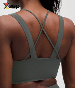 เสื้อชั้นในกีฬาโยคะคุณภาพสูงสำหรับผู้หญิง XEEP รุ่น XC-SB-194 แบบเรียบง่าย ระบายอากาศได้ดี สายปรับได้ แผ่นรองถอดออกได้ รองรับได้ดีเยี่ยม แห้งเร็ว - Product Image 4