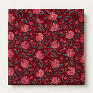 Hand Block Printed Cotton Fabric <b>Set</b> Maroon Beige Floral Buta Stripe Pattern Dress Material For Kurta Suit Dupatta <b>Sewing</b> Craft - Product Image 3