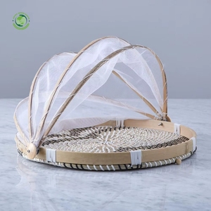 Custom-designed straw food <b>cover</b> Kitchenware and <b>table</b> decoration Wholesale eco-friendly Made in Vietnam - Product Image 3