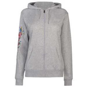 Sweat-shirt à capuche zippé en corail pour femme, manches régulières, couleur unie, tricoté, décontracté, pour l'automne - Product Image 6