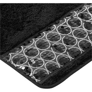 Tappetino da Bagno Classico di Lusso Nero, Tappeto Moderno ed Elegante per Doccia con Design Unico, Arredo Bagno di Lusso Contemporaneo - Product Image 4