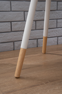 Minimalist Durable White Wooden Side <b>Table</b> <b>for</b> Home Serving and Display Use - Product Image 3