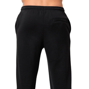 Customized <b>Men</b> Dual Logo <b>Trousers</b> Relaxed Straight Fit <b>Drawstring</b> Waist Open Hem Streetwear Pants OEM Apparel Factories Supplier - Product Image 4