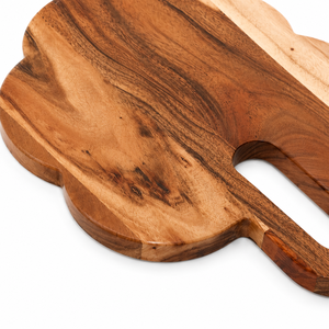 Planche à découper en bois artisanale en forme de nuage |   Planche à servir et à découper de qualité supérieure avec poignée - Product Image 3