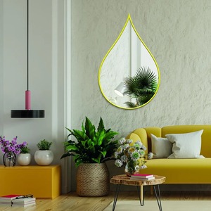 Tear Drop Shape Gold <b>Frame</b> Wall Mirror Suitable For Living Room And Bedroom Decorative Wall Accent Handcrafted From India - Product Image 6