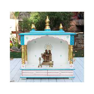 Luxurious Home Decor Handcrafted Wooden Temple <b>Mandir</b> for Spiritual Retreat - Product Image 2