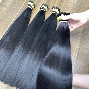 Best Selling Vietnamese Raw Human Bulk Hair Straight Extensions Soft Silky No <b>Tangle</b> - Product Image 4