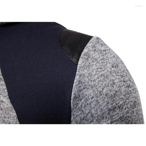 Sudadera con Capucha y Cremallera para Hombre, Estilo Invierno 2026, Corte Ajustado, Manga Raglán, Color Sólido, Tejido de Punto, Informal, para Otoño, Gris y Negro - Product Image 5
