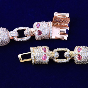 Hip Hop Jewelry Diamond Big Size Miami Cuban Link Chain <b>Bracelet</b> Fashion 925 <b>Silver</b> VVS Clarity Moissanite Diamond <b>Bracelet</b> - Product Image 4