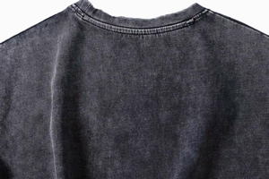 Camiseta Distressed de Manga Corta con Cuello Redondo, Ajuste Holgado, 240gsm, Lavado Ácido, para Hombre y Mujer - ¡Gran Oferta! - Product Image 5